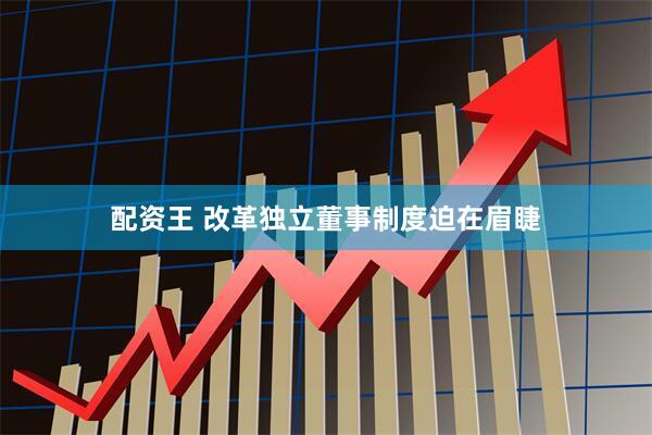 配资王 改革独立董事制度迫在眉睫