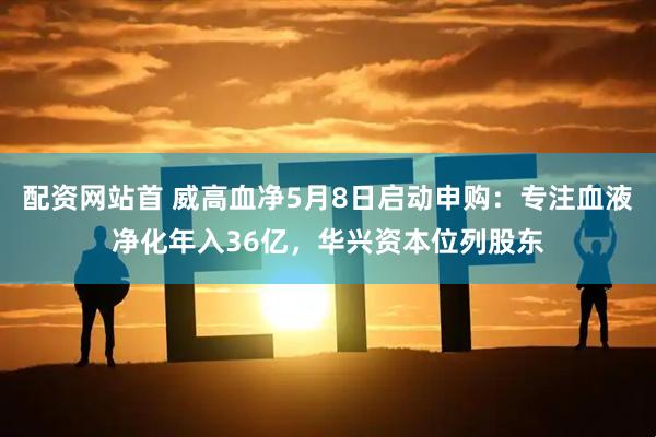 配资网站首 威高血净5月8日启动申购：专注血液净化年入36亿，华兴资本位列股东
