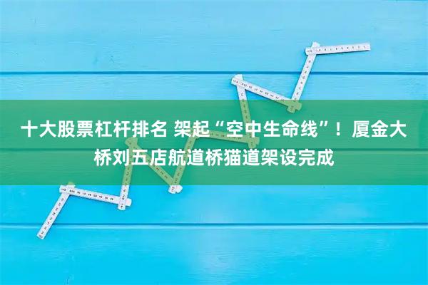 十大股票杠杆排名 架起“空中生命线”!厦金大桥刘五店航道桥猫道架设完成